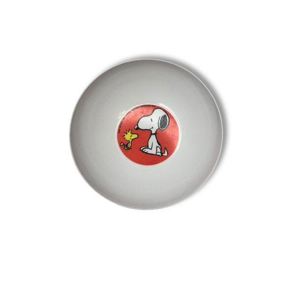 Peanuts Snoopy Woodstock Melamine Plate Bowl Set 1965 Vintage - Picture 5 of 7